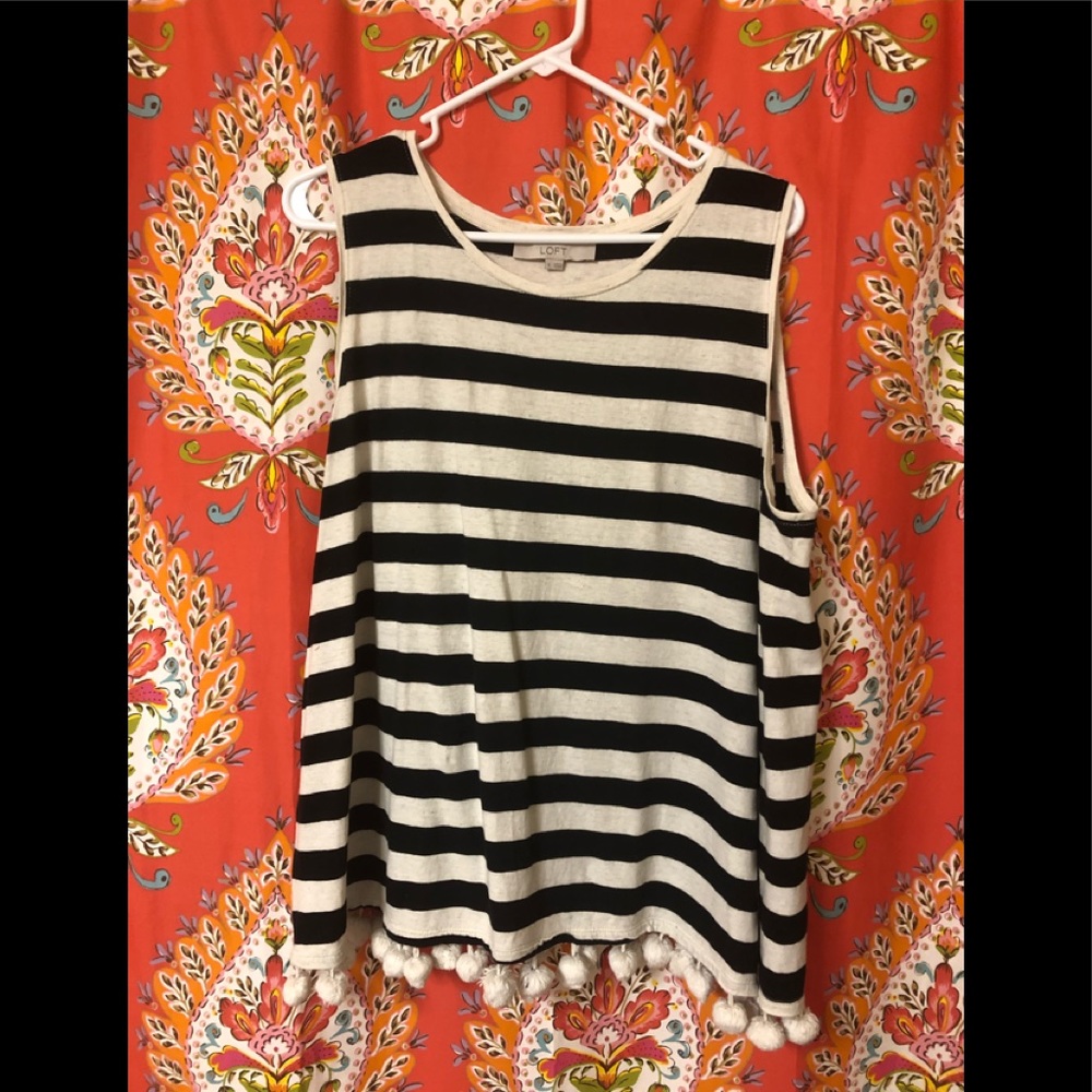 LOFT Pom Pom top